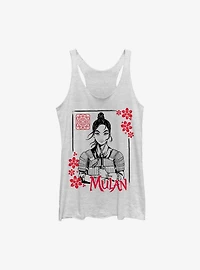 Disney Mulan Live Action Ink Line Frame Girls Tank