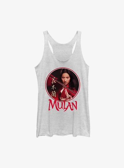 Disney Mulan Live Action Portrait Circle Frame Girls Tank