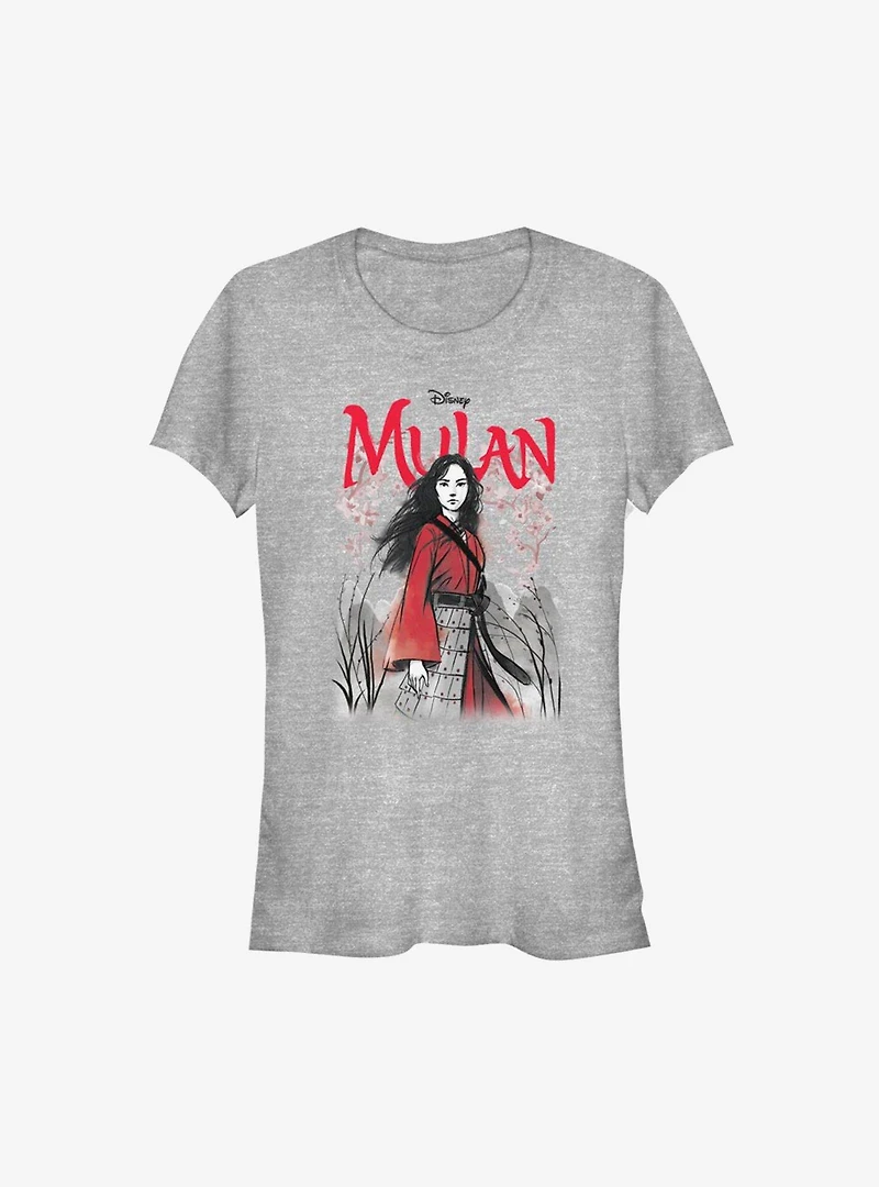 Disney Mulan Live Action Watercolor Title Poster Girls T-Shirt