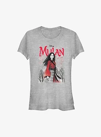 Disney Mulan Live Action Watercolor Title Poster Girls T-Shirt