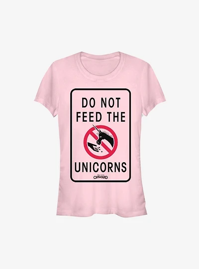 Disney Pixar Onward Don't Feed The Unicorns Girls T-Shirt