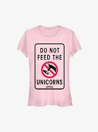 Disney Pixar Onward Don't Feed The Unicorns Girls T-Shirt
