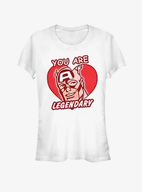 Marvel Captain America Legendary Heart Girls T-Shirt