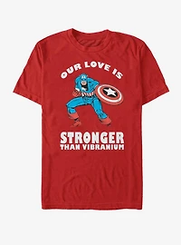 Marvel Captain America Strong Love Valentine T-Shirt