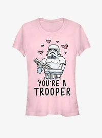 Star Wars Trooper Love Girls T-Shirt