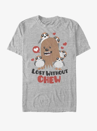 Star Wars Episode VIII The Last Jedi Chewbacca & Porgs Lost Without Chew T-Shirt