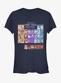 Disney Characters Periodic Table Of Fairy Tales Girls T-Shirt