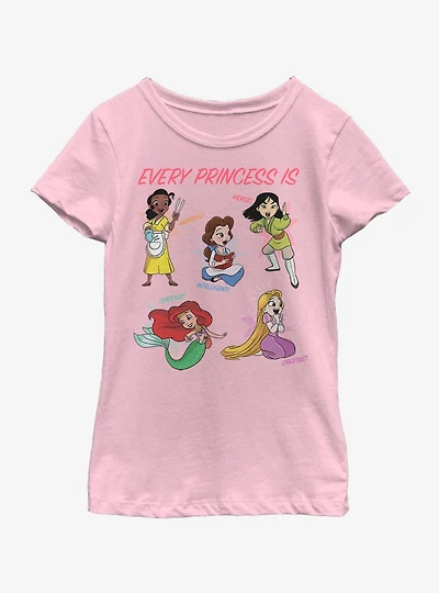 Disney Princesses Every Princess Youth Girls T-Shirt