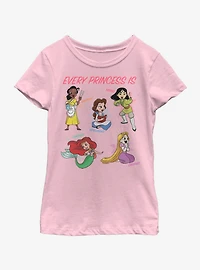 Disney Princesses Every Princess Youth Girls T-Shirt