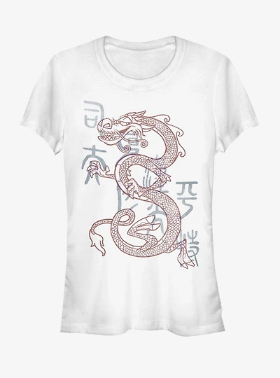 Disney Mulan Mushu Dragon Outline Girls T-Shirt