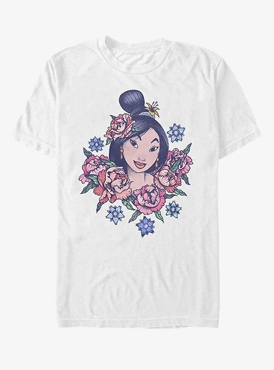 Disney Mulan Floral Portrait T-Shirt