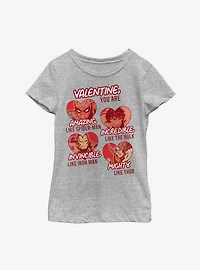 Marvel Avengers Valentine You Are Youth Girls T-Shirt