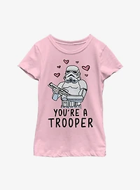 Star Wars Trooper Love Youth Girls T-Shirt