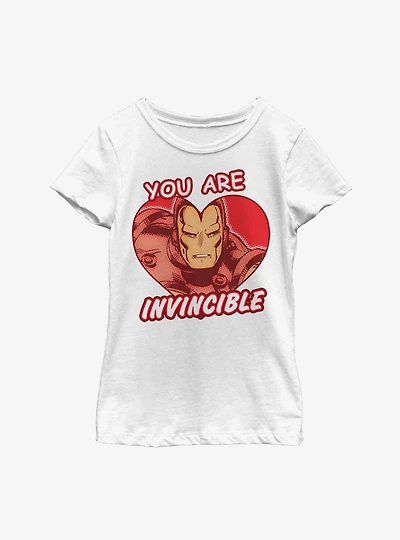 Marvel Iron Man Invincible Heart Youth Girls T-Shirt