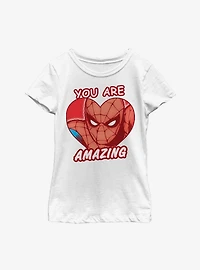 Marvel Spider-Man Amazing Heart Youth Girls T-Shirt
