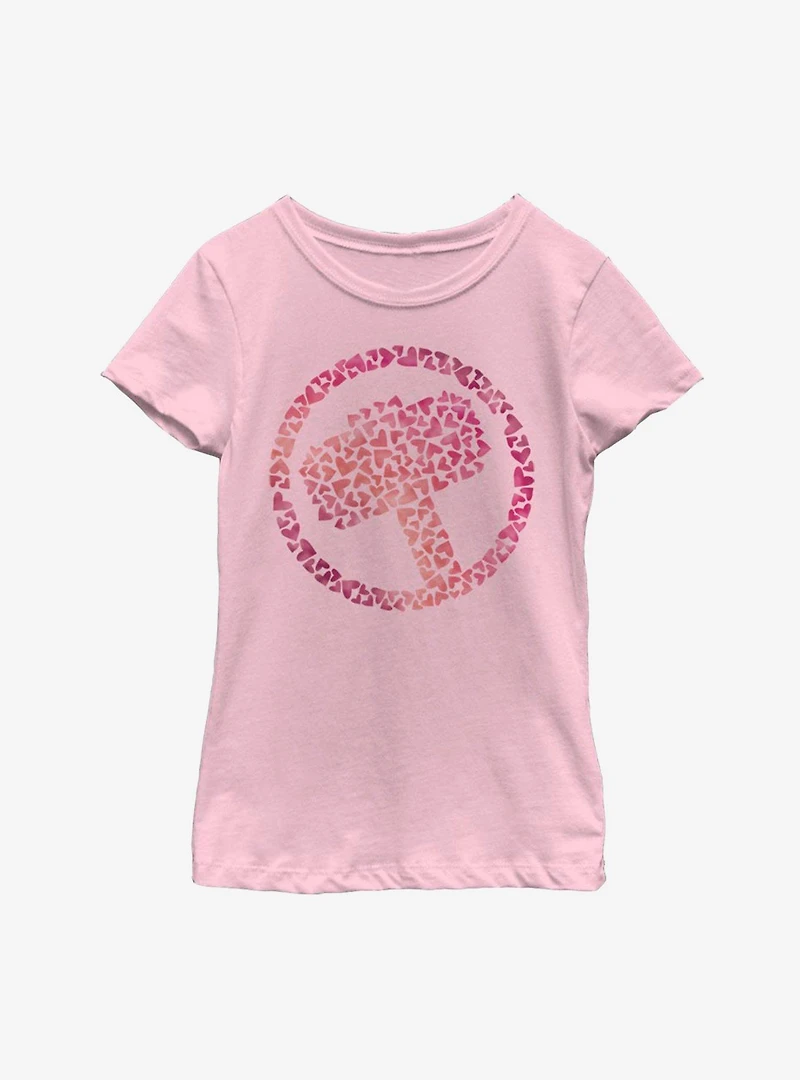 Marvel Thor Heart Hammer Youth Girls T-Shirt