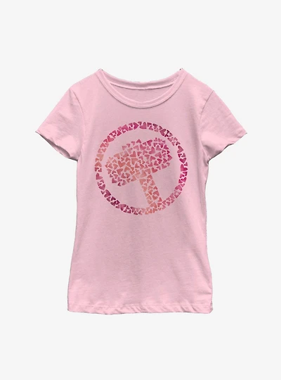 Marvel Thor Heart Hammer Youth Girls T-Shirt