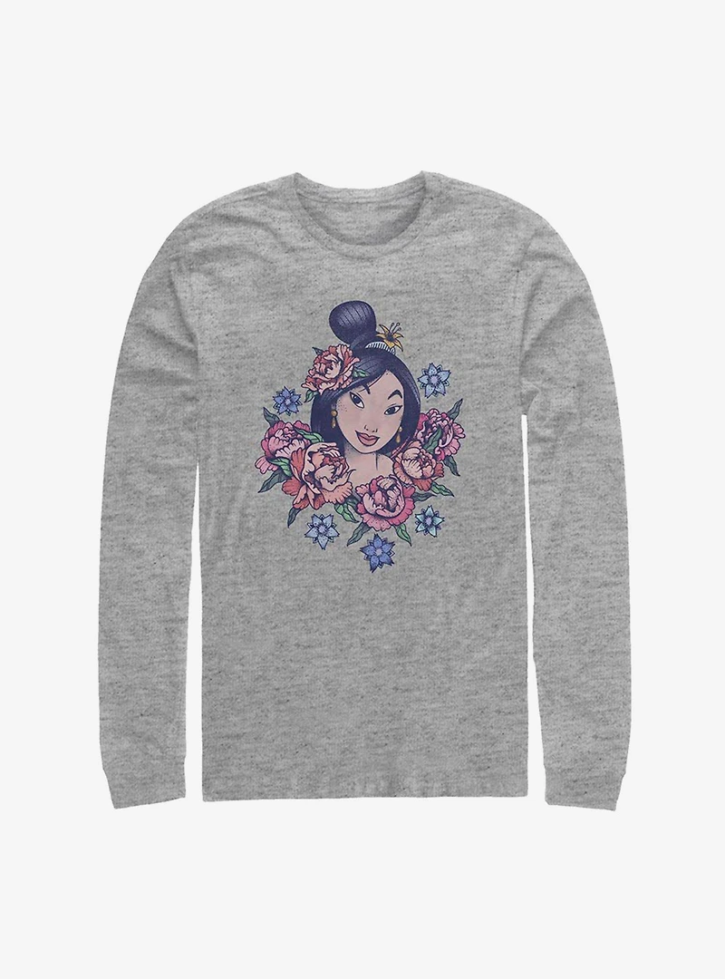 Disney Mulan Floral Warrior Long-Sleeve T-Shirt