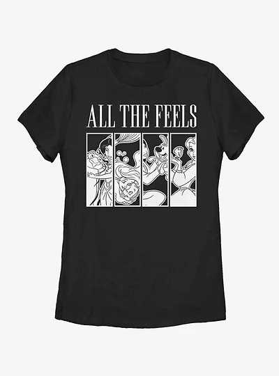 Disney Princesses All The Feels Womens T-Shirt