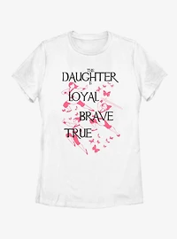 Disney Mulan Loyal Brave And True Womens T-Shirt