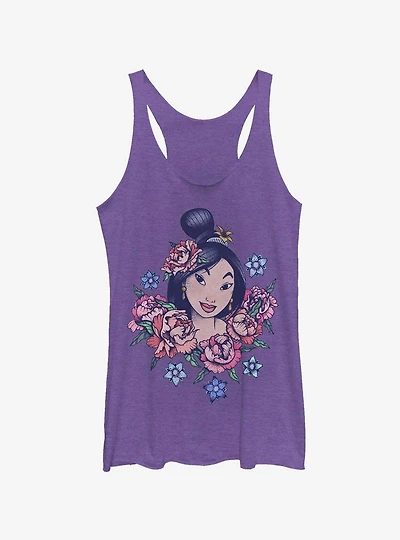 Disney Mulan Floral Warrior Womens Tank Top