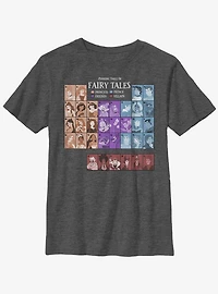 Disney Princesses Periodic Table Of Fairy Tales Youth T-Shirt