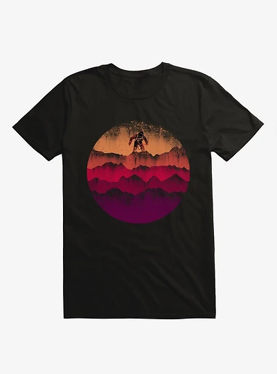 A Scene From Mars Astronaut Black T-Shirt