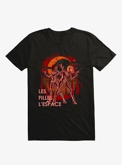 Les Filles L'Espace Space Black T-Shirt