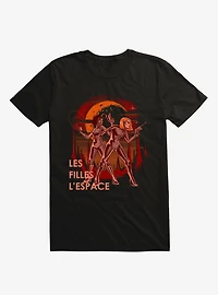 Les Filles L'Espace Space Black T-Shirt