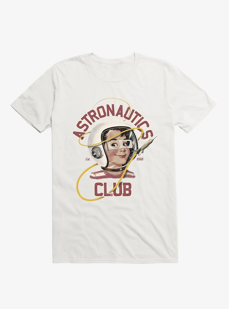 Astro Club Retro Astronaut White T-Shirt
