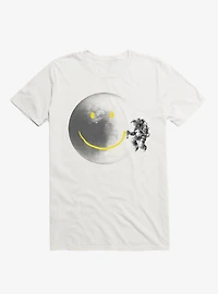 Make A Smile Astronaut Moon White T-Shirt