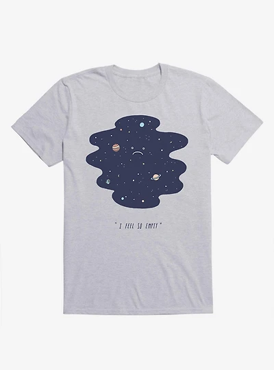 Negative Space Stars And Planets Sport Grey T-Shirt