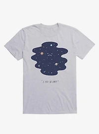 Negative Space Stars And Planets Sport Grey T-Shirt