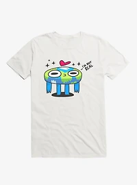Flat Derp Earth White T-Shirt