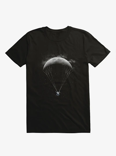 Parachute Moon Black T-Shirt