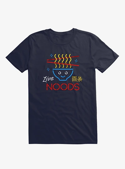 Live Noods Noodle Navy Blue T-Shirt