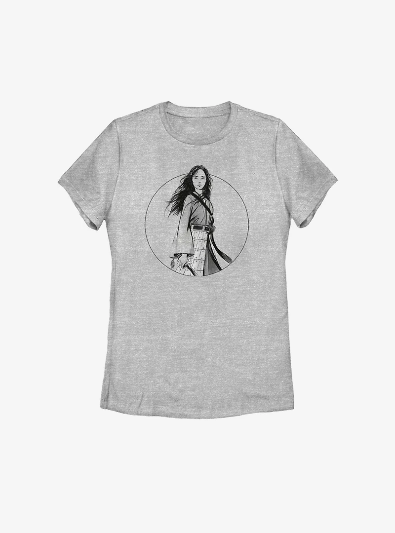 Disney Mulan Live Action Tonal Portrait Womens T-Shirt