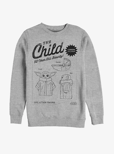 Star Wars The Mandalorian Child Toy Action Figure Sweatshirt