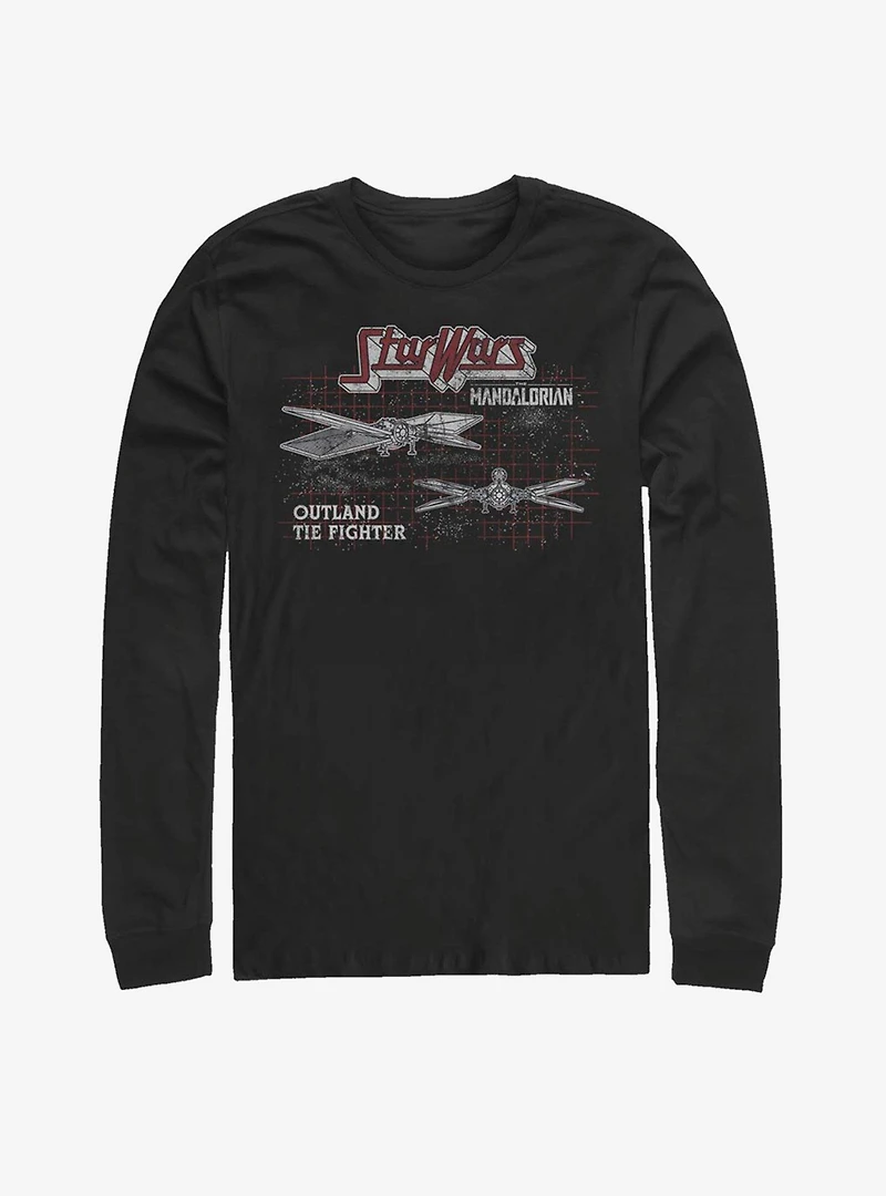 Star Wars The Mandalorian Outland Grid Long-Sleeve T-Shirt