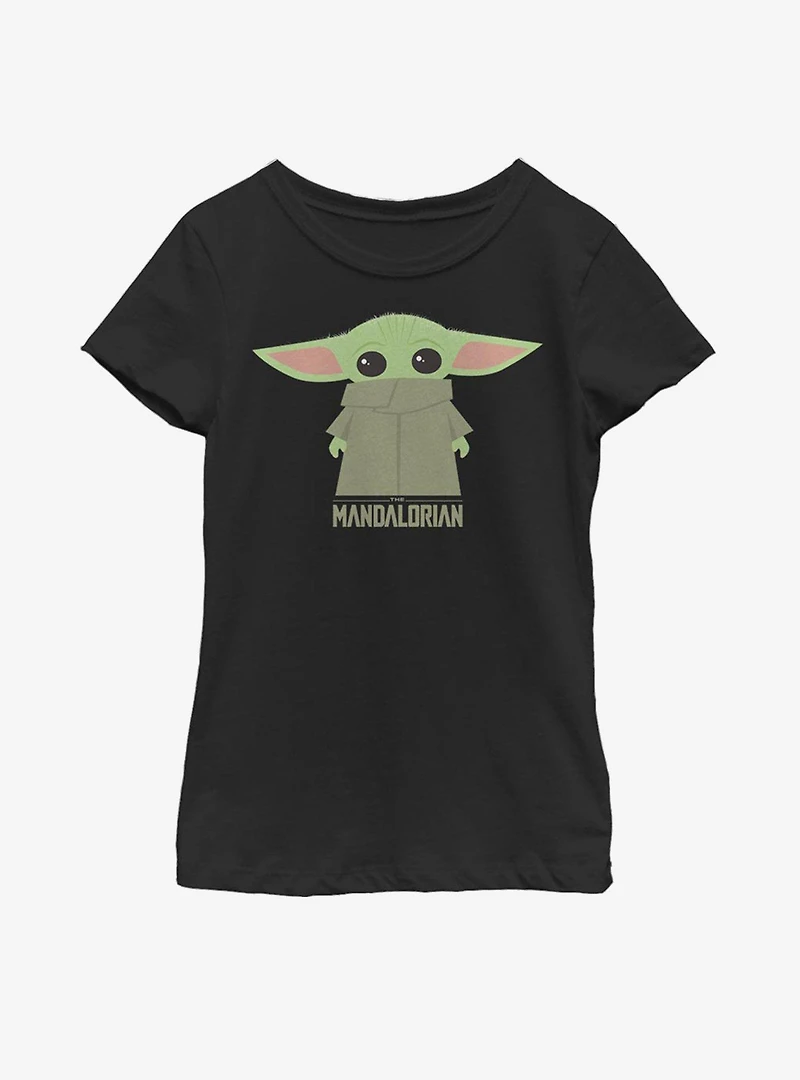 Star Wars The Mandalorian Child Chibi Covered Face Youth Girls T-Shirt