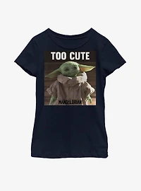 Star Wars The Mandalorian Child Too Cute Youth Girls T-Shirt