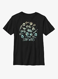 Star Wars Doodle Circle Youth T-Shirt