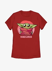 Star Wars The Mandalorian Child Cute Sketch Womens T-Shirt