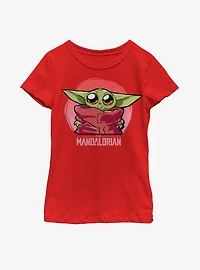 Star Wars The Mandalorian Child Cute Sketch Youth Girls T-Shirt