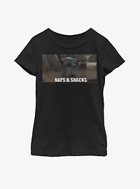 Star Wars The Mandalorian Child Naps And Snacks Youth Girls T-Shirt
