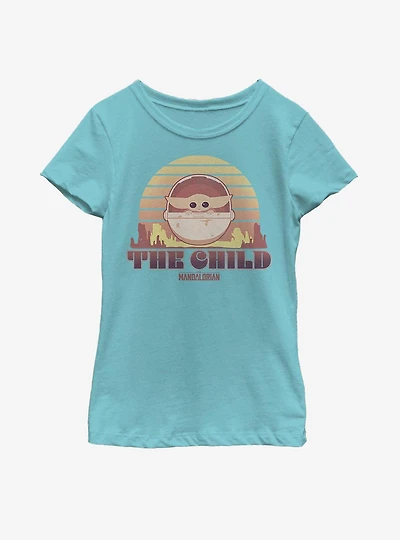 Star Wars The Mandalorian Child Sunset Youth Girls T-Shirt