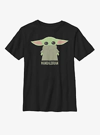 Star Wars The Mandalorian Child Chibi Covered Face Youth T-Shirt