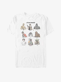 Star Wars Retro Character Cast T-Shirt