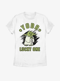 Star Wars Doodle Yoda Lucky Womens T-Shirt