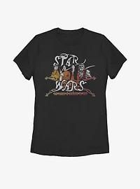 Star Wars Vintage Classic Heroes Womens T-Shirt